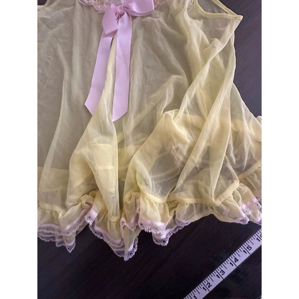 NWT Victoria's Secret S Babydoll Coachella Yellow Slip Dress Sabrina Carpenter